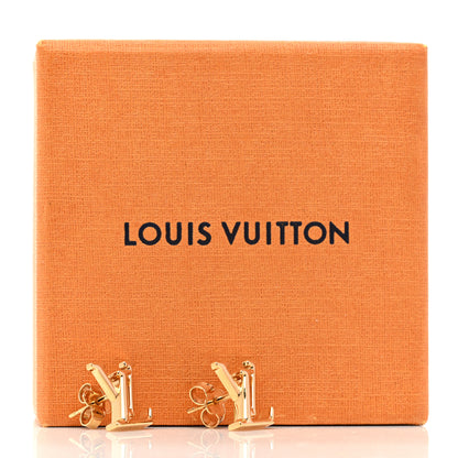 Louis Vuitton Metal LV Iconic Earrings Gold 5 of 5