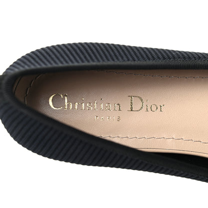 Christian Dior Fabric Ribbon Embroidered J'Adior Ballet Flats 38.5 Black 7 of 11