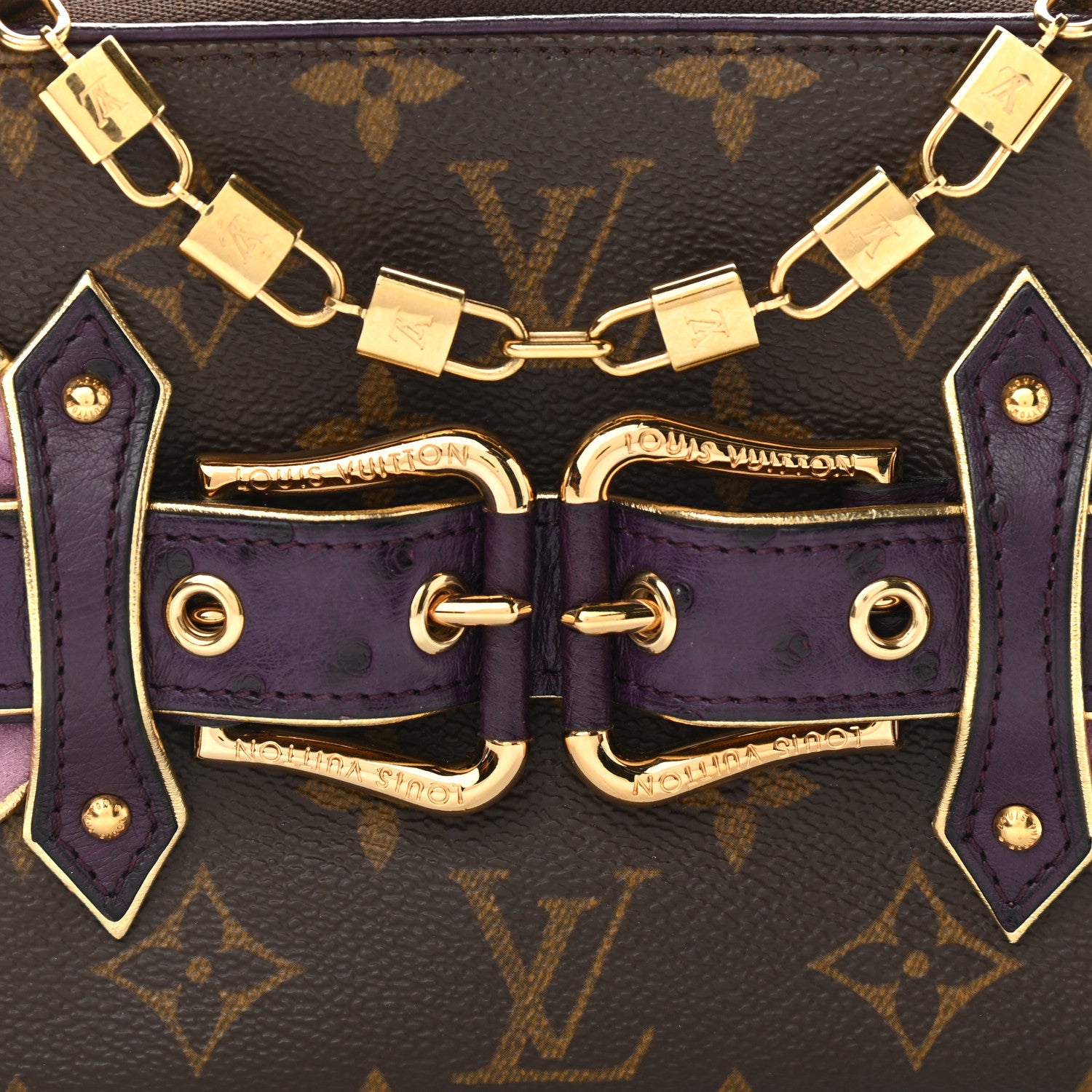 Louis Vuitton Monogram Suede Ostrich Les Extraordinaires Pochette 8 of 11
