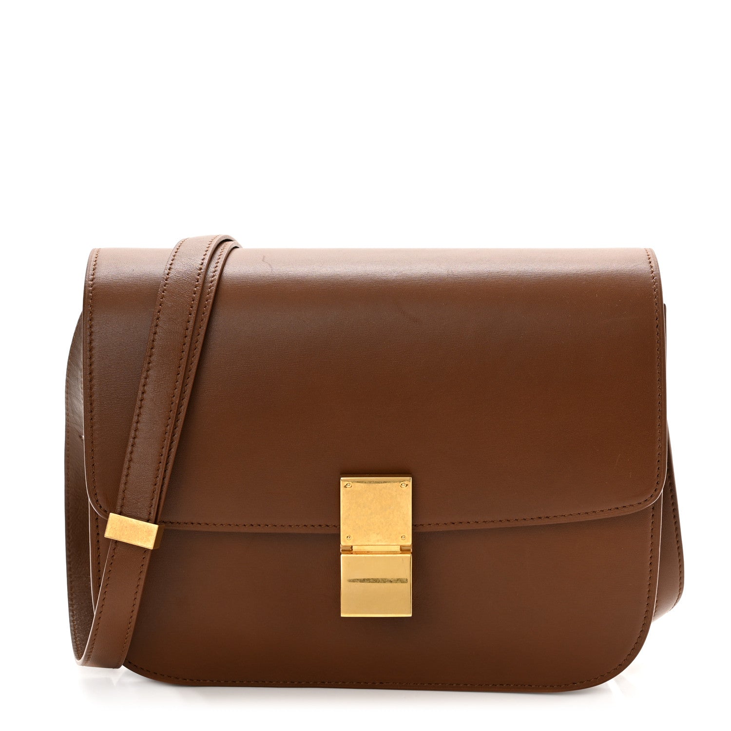 Celine Box Calfskin Medium Classic Box Flap Bag Camel 1 of 10