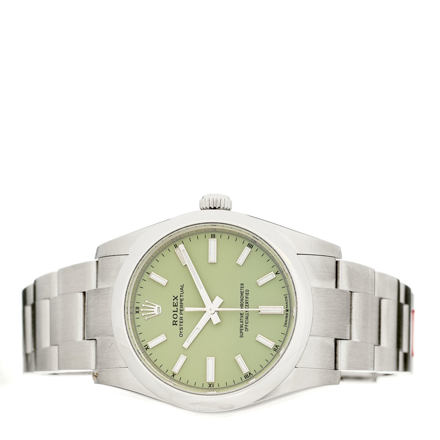 Rolex Stainless Steel 34mm Oyster Perpetual Watch Pistachio 124200 2 of 5