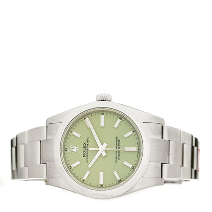 Rolex Stainless Steel 34mm Oyster Perpetual Watch Pistachio 124200 2 of 5