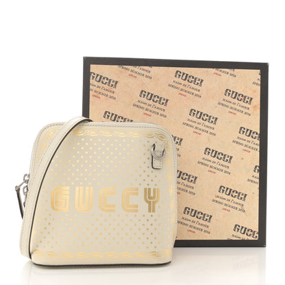 Gucci X SEGA Calfskin GUCCY Stars Mini Dome Shoulder Bag Mystic White Gold 15 of 15