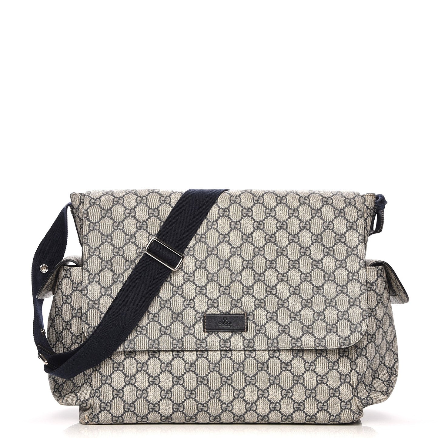 GG Plus Monogram Messenger Diaper Bag Navy