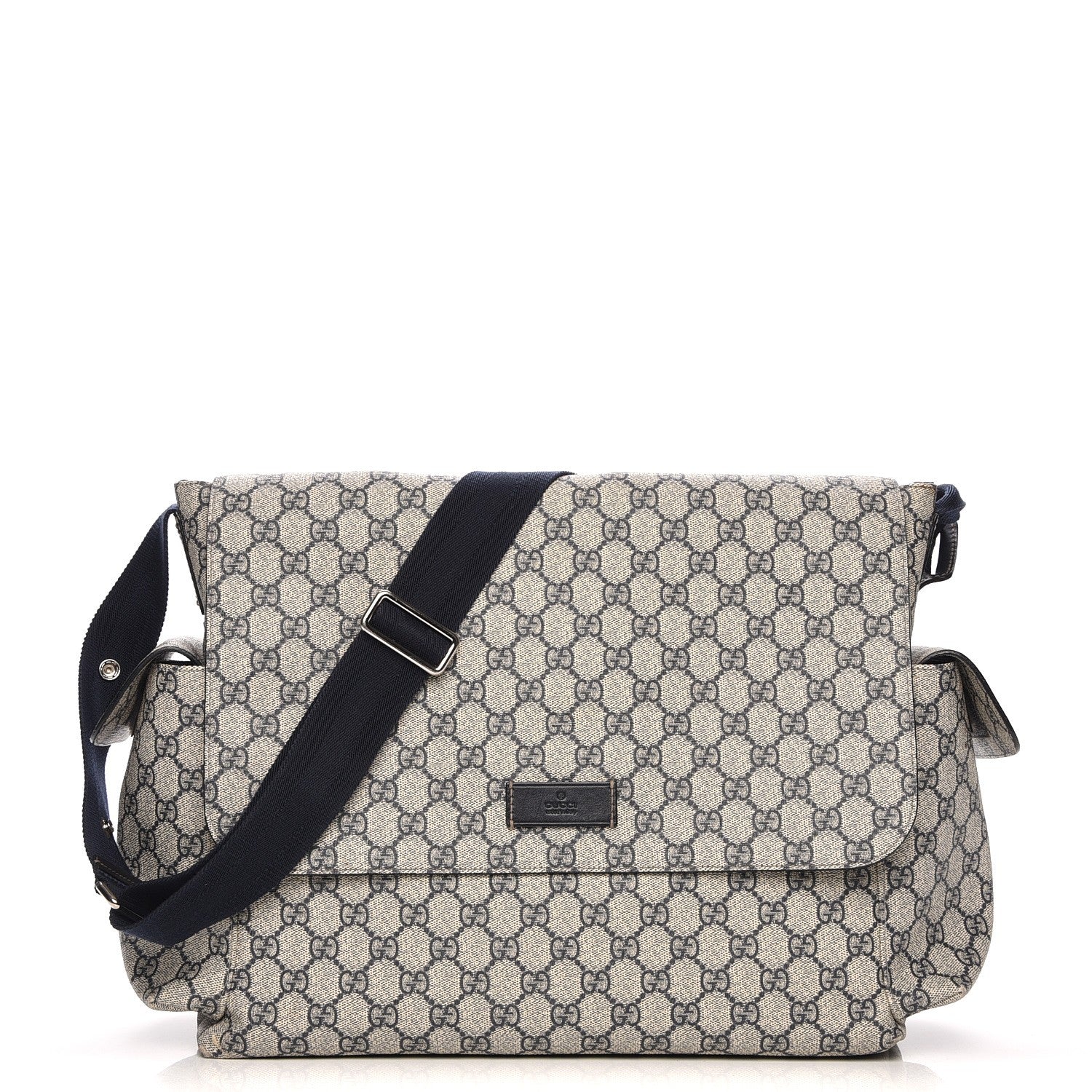 Gucci GG Plus Monogram Messenger Diaper Bag Navy 1 of 8