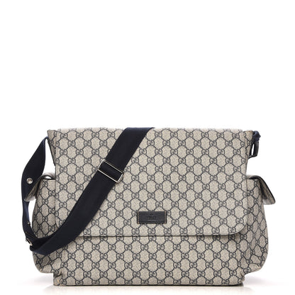 Gucci GG Plus Monogram Messenger Diaper Bag Navy 1 of 8