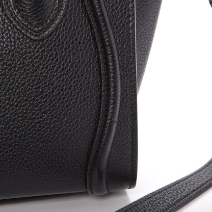Celine Drummed Calfskin Nano Luggage Black 9 of 9