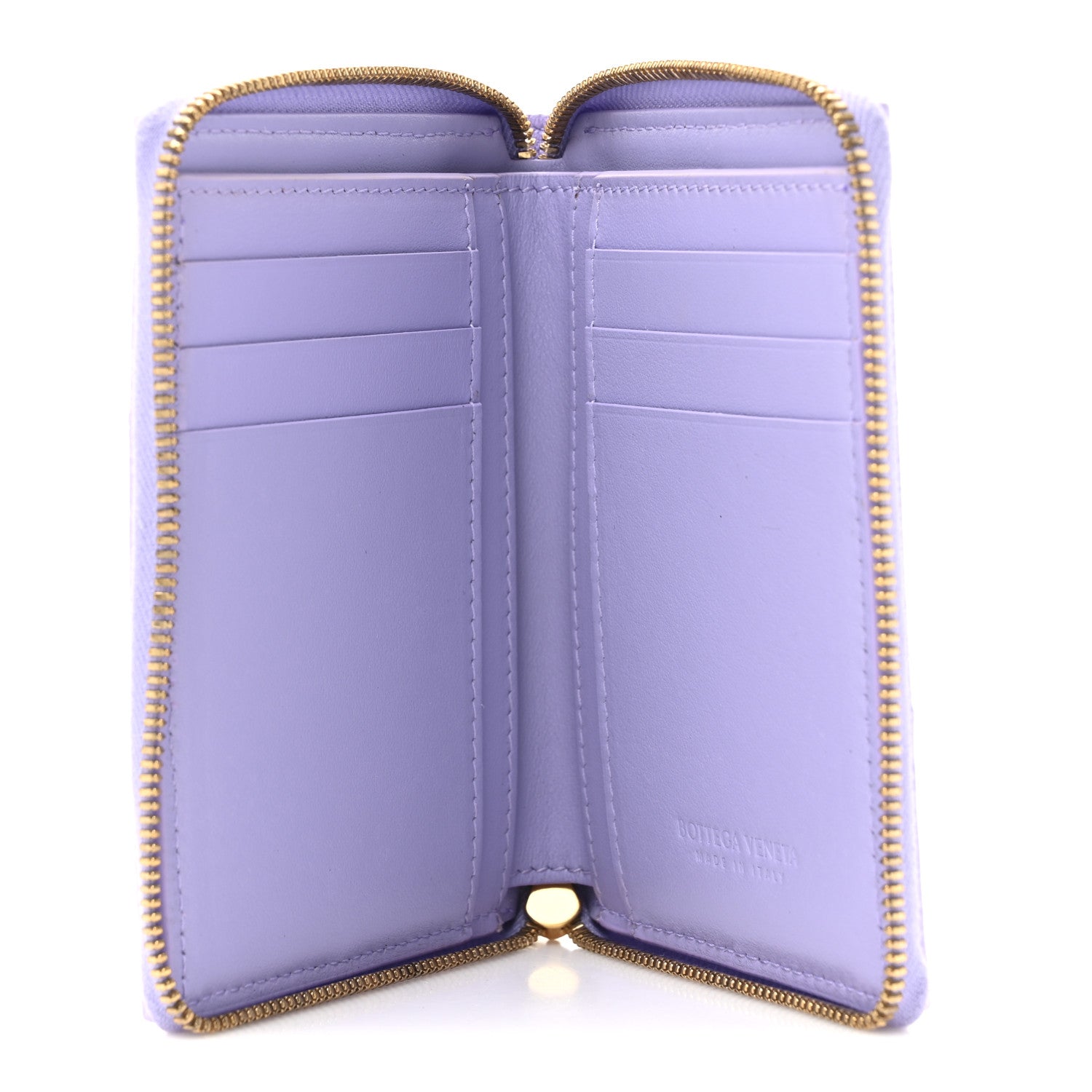 Bottega Veneta Nappa Maxi Intrecciato Zip Around Wallet Wisteria 5 of 9