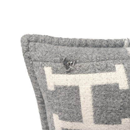 Hermes Wool Cashmere Avalon III Pillow PM Ecru Gris Clair 4 of 4