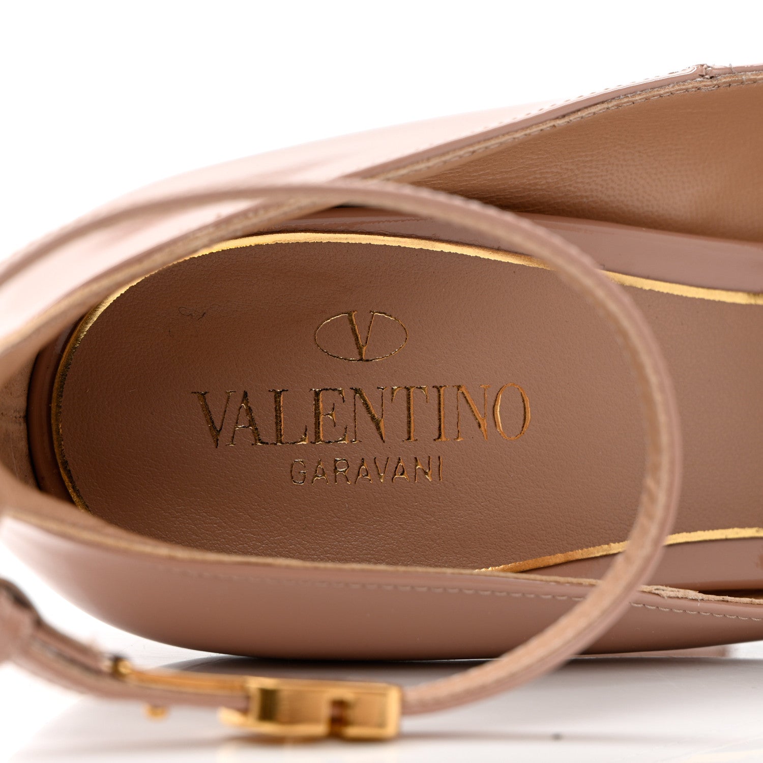 Valentino Garavani Patent Tan-Go 55/155mm Platform Pumps 39.5 Rose Cannelle 7 of 15