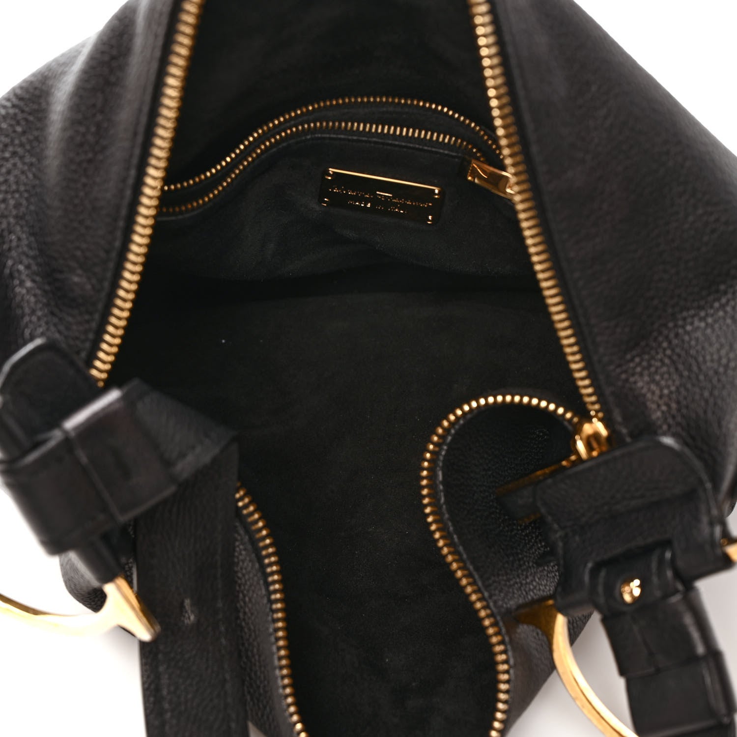 Salvatore Ferragamo Grained Calfskin Hobo Black 5 of 10