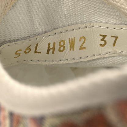 Valentino Garavani Metallic Jacquard Apres L'hiver Womens Bay By Bay Sneakers 37 Ivory Multicolor 7 of 10