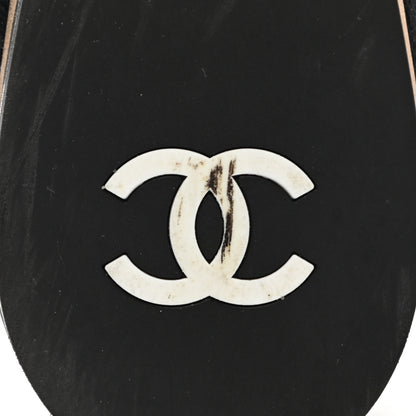 Chanel Lambskin Logo CC Turnlock Sandals 40 Black 12 of 15