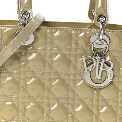 Christian Dior Patent Cannage Medium Lady Dior Grey Grey 8 of 10