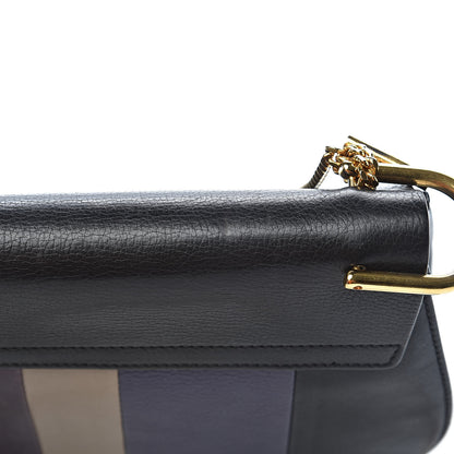 Chloe Suede Calfskin Patchwork Drew Shoulder Bag Black 15 of 18