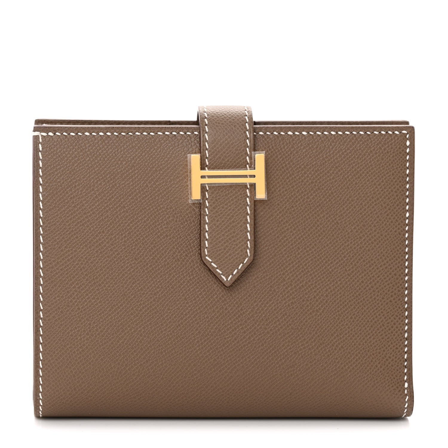 Hermes Epsom Bearn Compact Wallet Etoupe 1 of 8