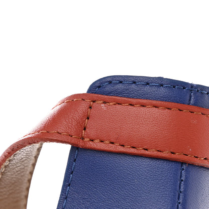 Hermes Box Calfskin Manege Sandals 38.5 Multicolor Blue Maritime 17 of 20