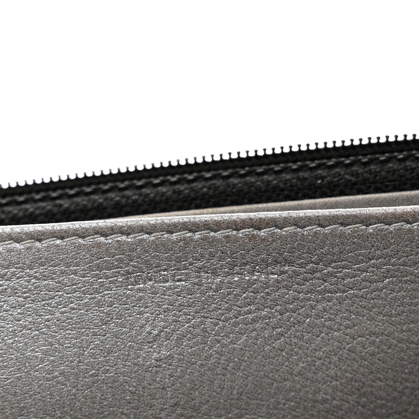 Lambskin Camellia Embossed Wallet On Chain WOC Black