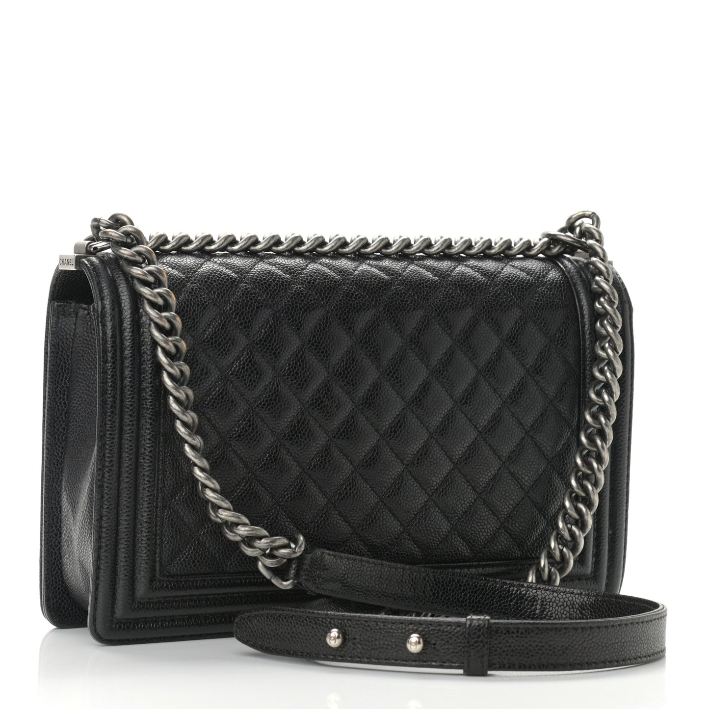 Caviar Quilted New Medium Boy Flap Black
