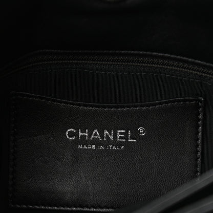 Chanel Patent Hand Embroidered Large Just Mademoiselle Black 6 of 11