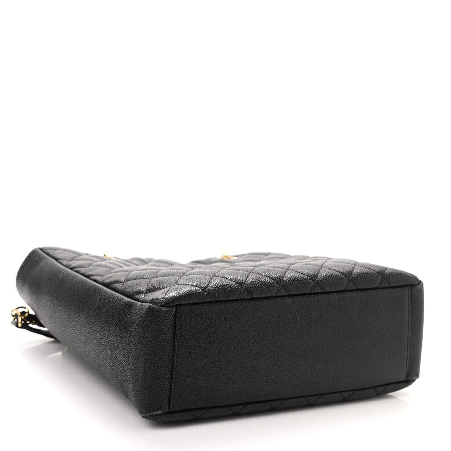 Caviar Quilted Petit Shopping Tote PST Black