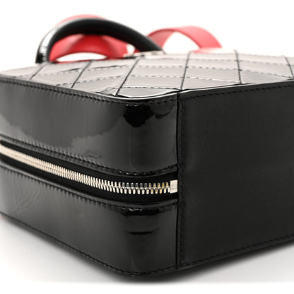 Chanel Patent Quilted Travel Kit Vanity Case Black 9 of 12