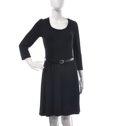 Gucci Calfskin Interlocking G Belt 80 32 Black 2 of 7