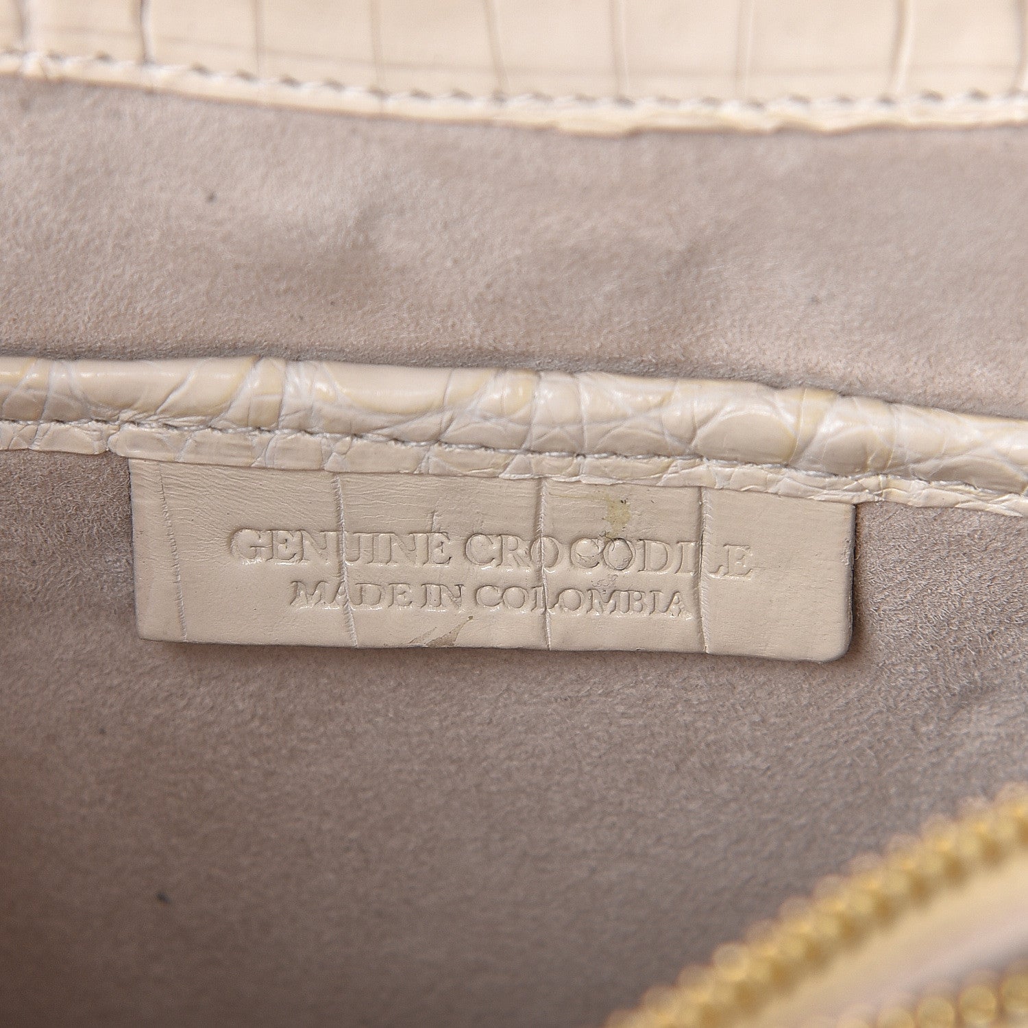 Nancy Gonzalez Crocodile Small Lexi Patchwork Top Handle Bag Cream 8 of 11