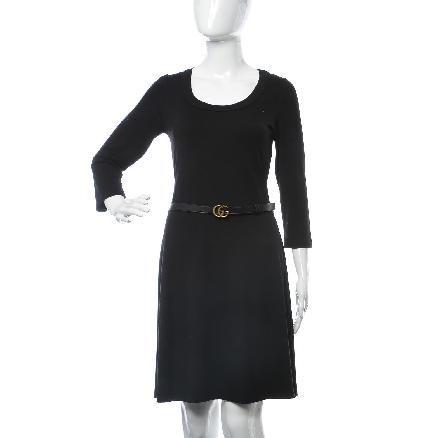 Gucci Calfskin Double G 20mm Belt 85 34 Black 2 of 6