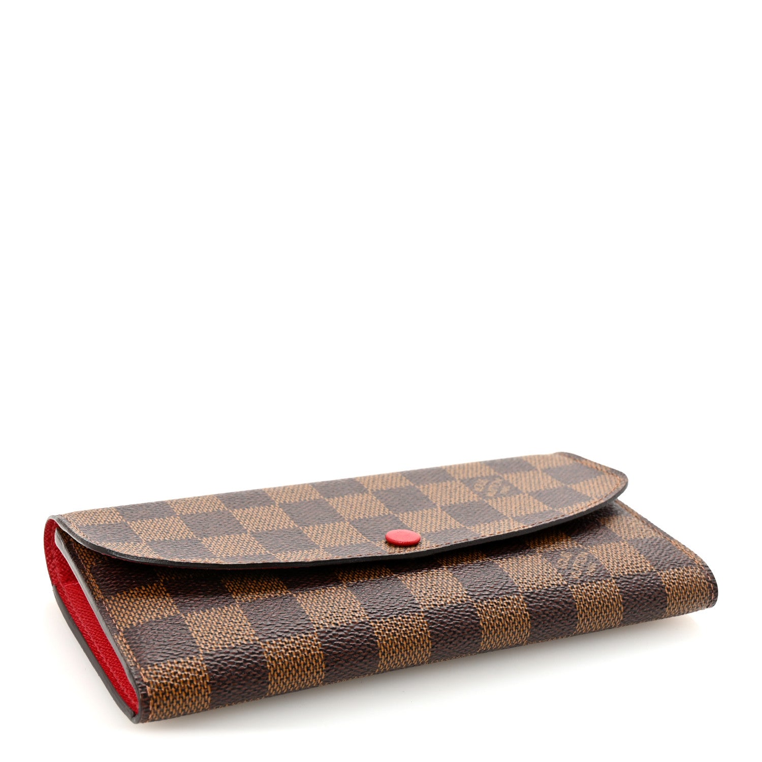 Louis Vuitton Damier Ebene Emilie Wallet Red 4 of 7