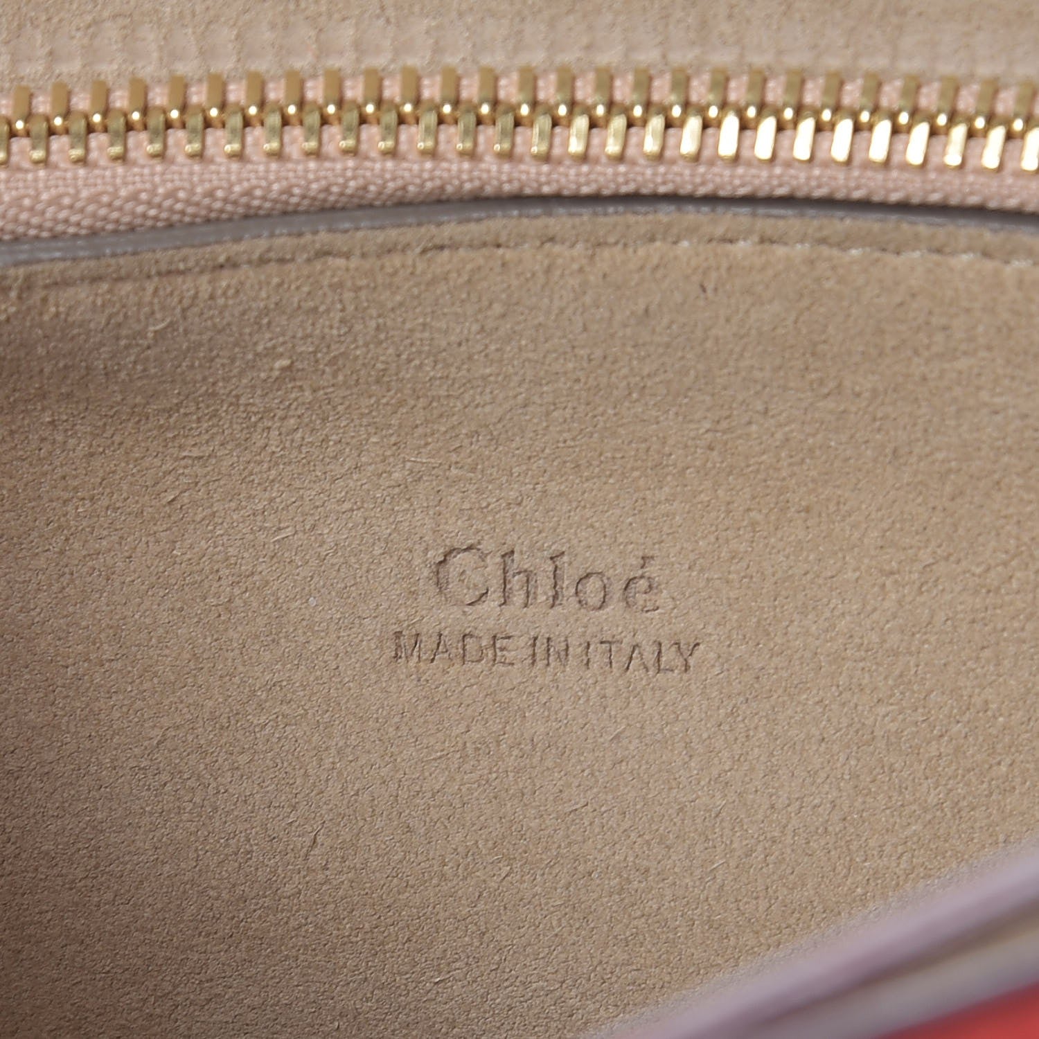 Chloe Calfskin Suede Medium Faye Shoulder Bag Sepia Red 6 of 9