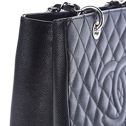 Chanel Caviar Quilted Grand Shopping Tote GST Black 8 of 18