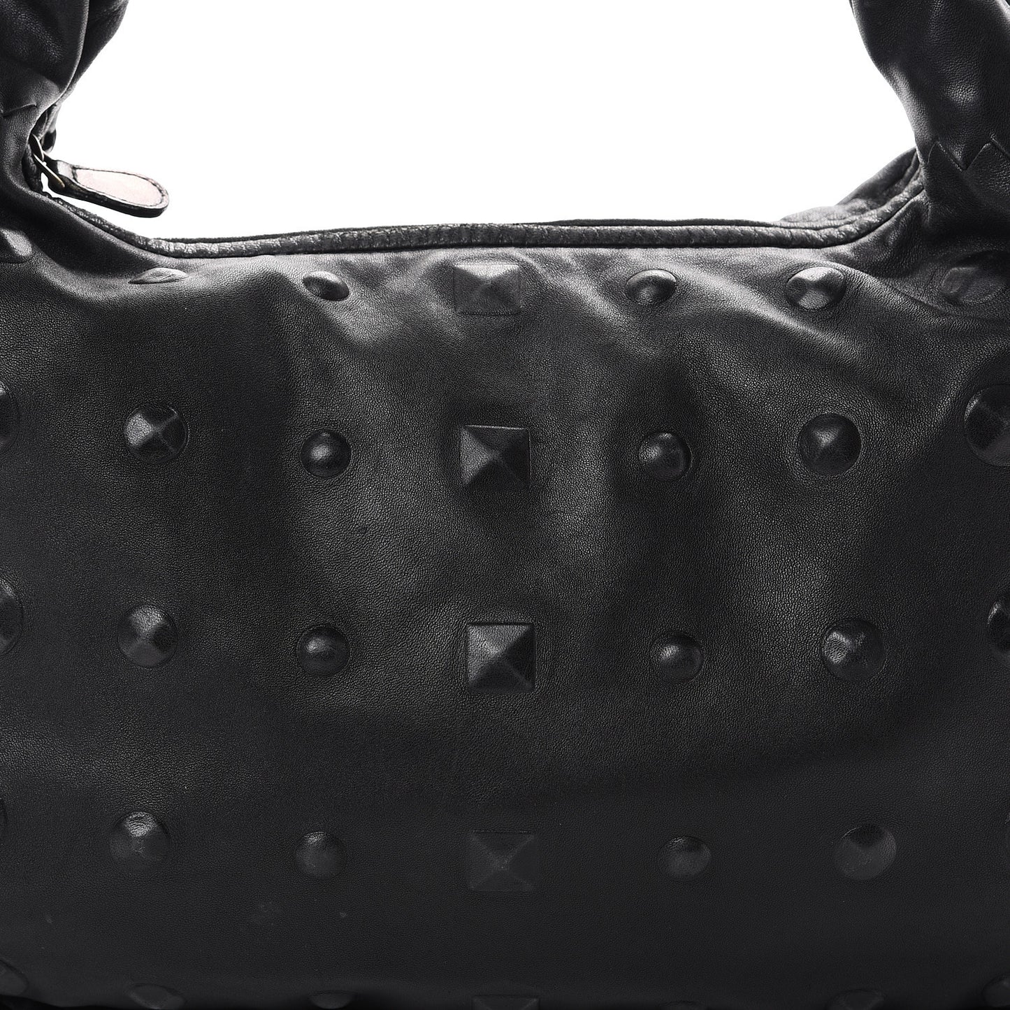 Nappa Studded Medium Veneta Hobo Black