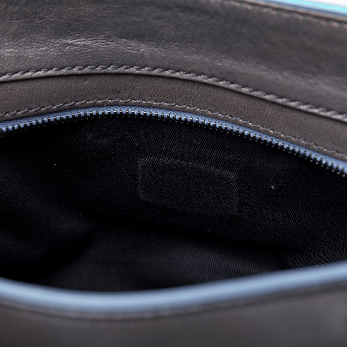 Chevre Silver Hardware Shoulder Bag