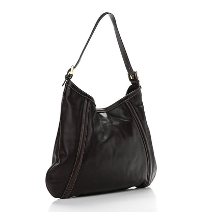 Gucci Calfskin Medium Britt Hobo Dark Brown 3 of 17