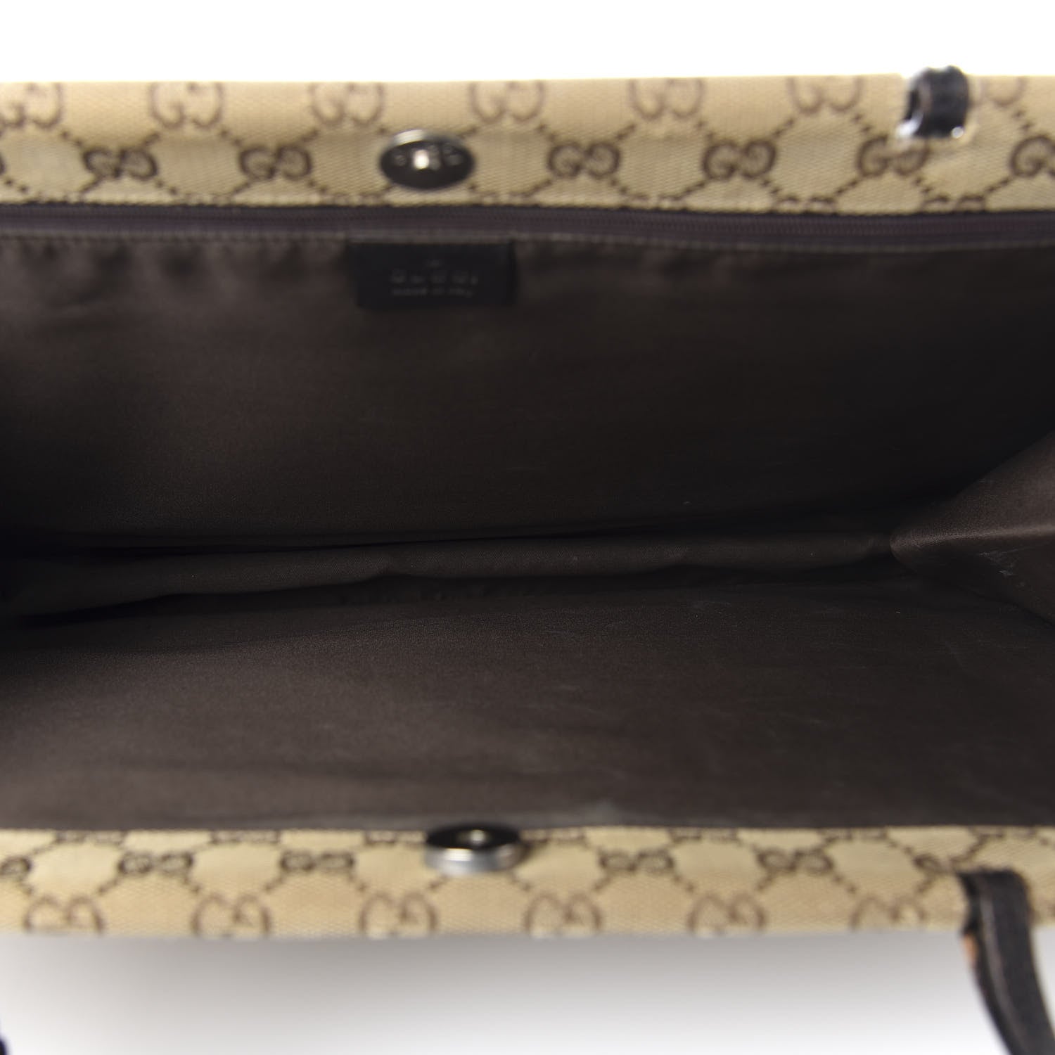 Gucci GG Monogram Large Shoulder Tote Dark Brown 5 of 13
