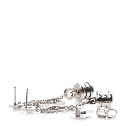 Bulgari 18K White Gold Diamond B.Zero1 Drop Earrings 3 of 4
