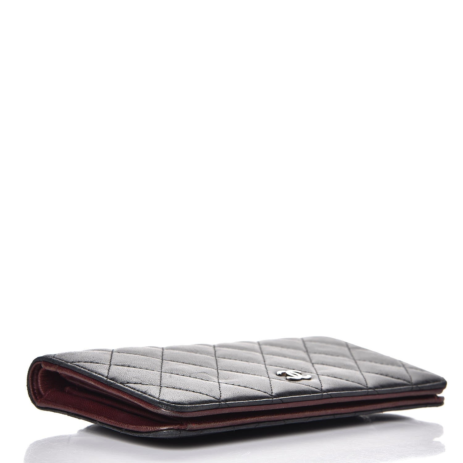 Chanel Lambskin Quilted Yen Wallet Black 4 of 14