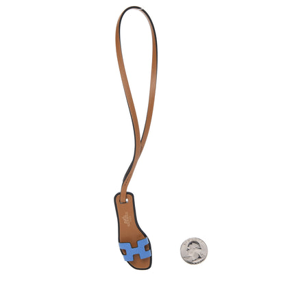 Hermes Epsom Butler Calfskin Hunter Oran Nano Bag Charm Bleu Frida 2 of 5