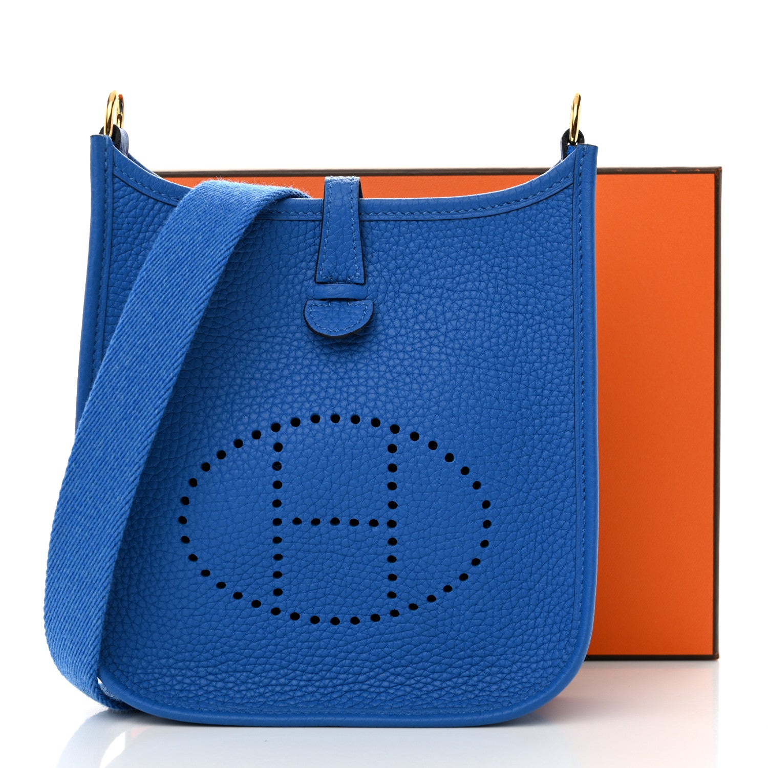 Hermes Taurillon Clemence Evelyne TPM Bleu Zellige 11 of 11