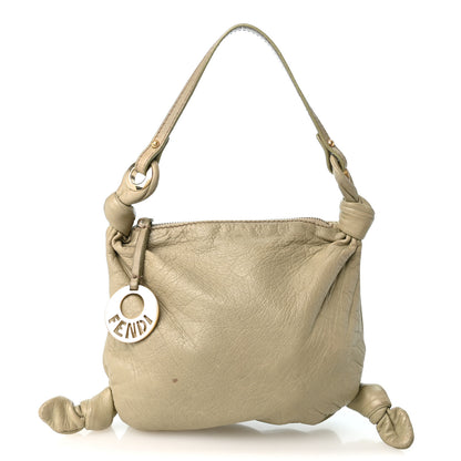 Fendi Calfskin Mini Hobo Bag Beige 1 of 12