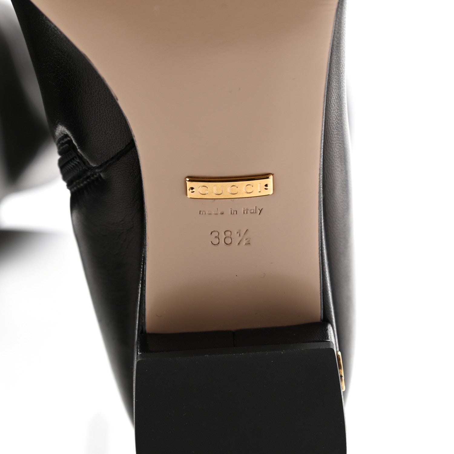 Gucci Nappa Claus Over The Knee Boots 38.5 Black 7 of 15