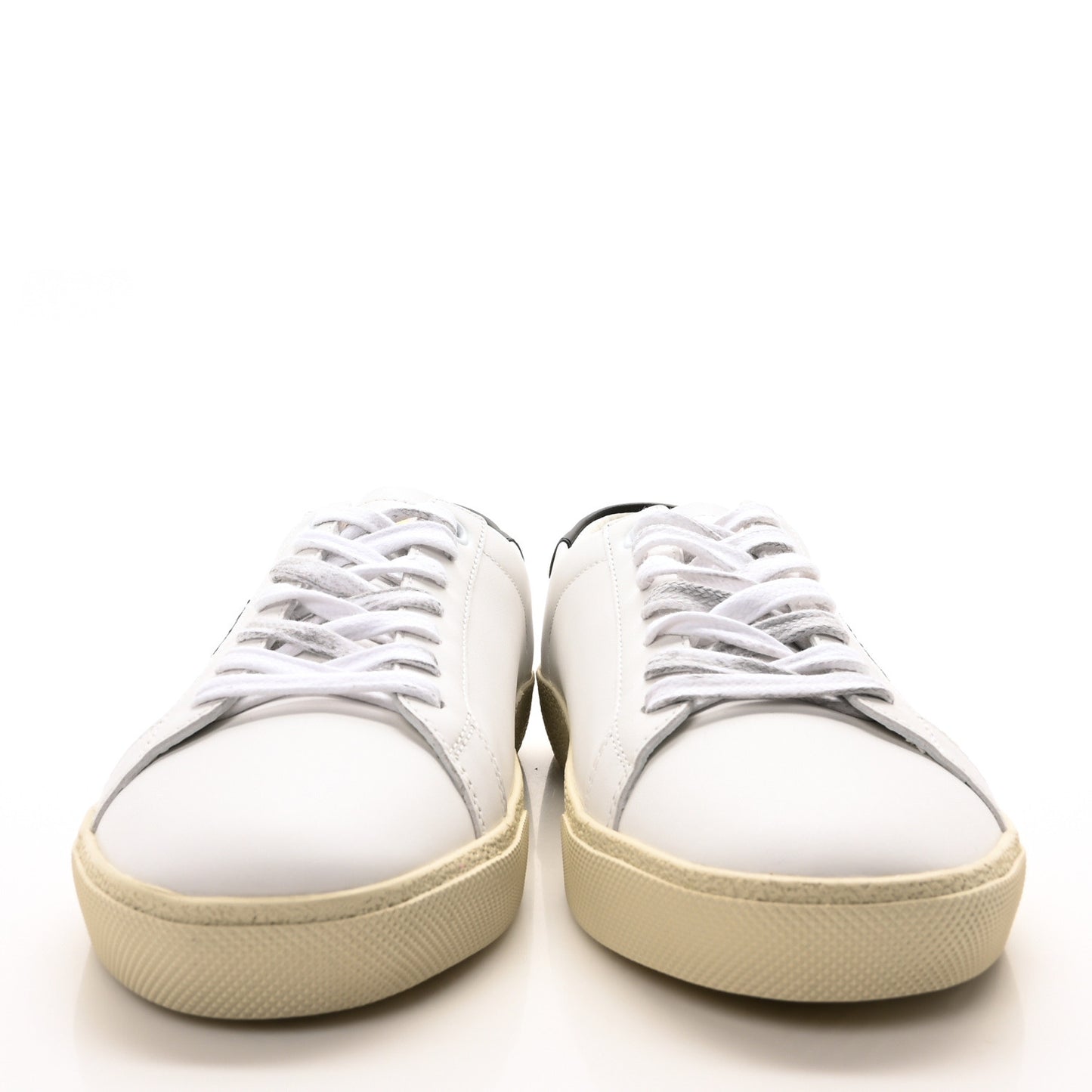 Calfskin Embroidered Court Classic Sneakers 38 White Black