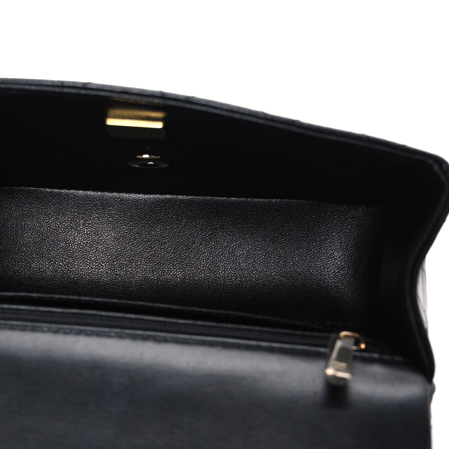 Chanel Lambskin Quilted Mini Top Handle Rectangular Flap Black 5 of 11