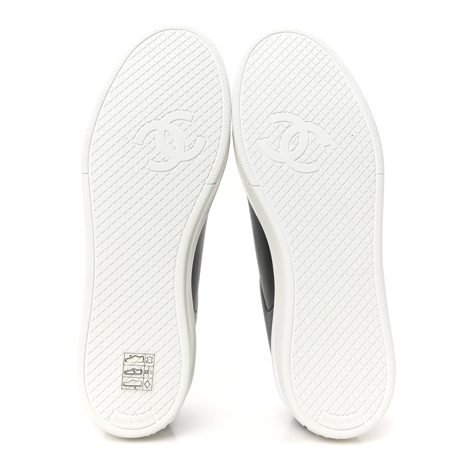 Chanel Calfskin CC Uniform Womens Sneakers 36.5 Black 6 of 9