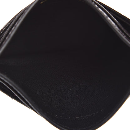 Saint Laurent Grain De Poudre Matelasse Chevron Monogram Credit Card Case Black 5 of 8