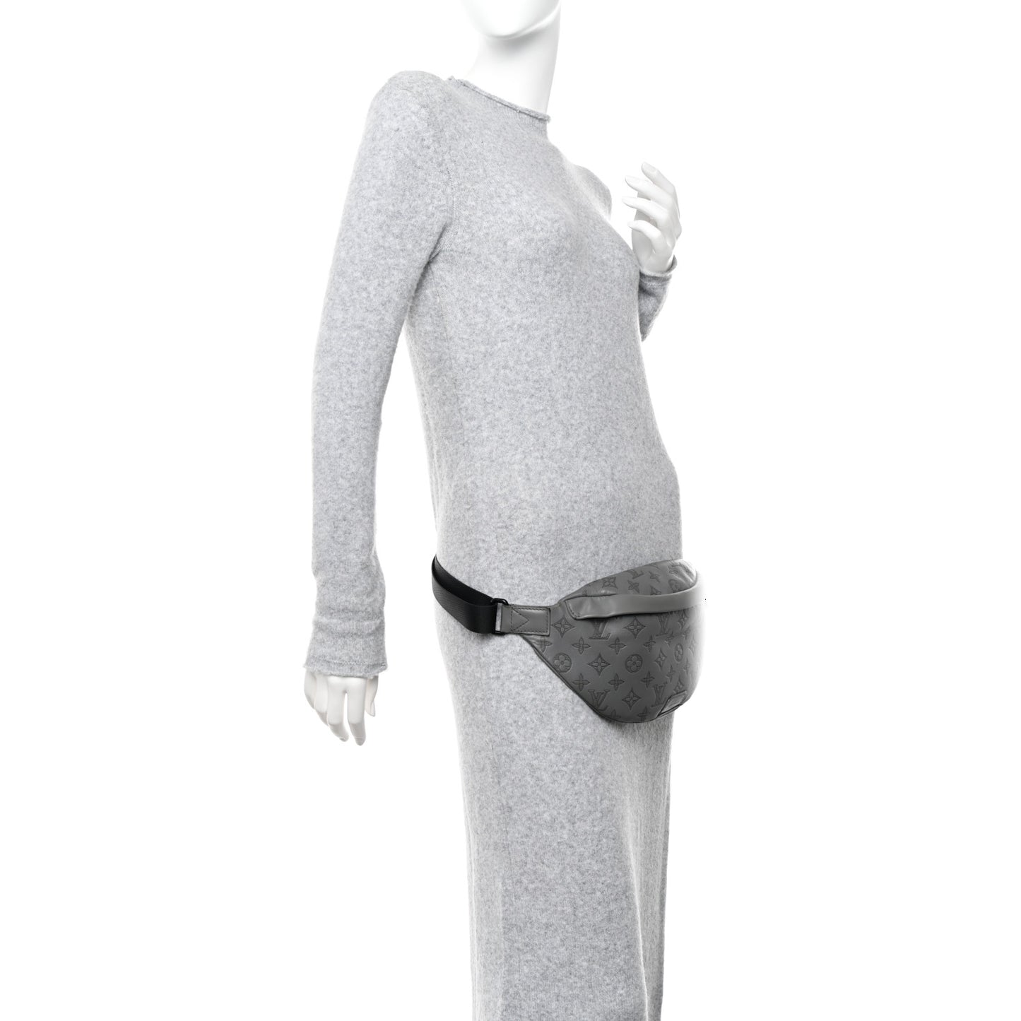 Calfskin Monogram Shadow Discovery Bumbag PM Gray