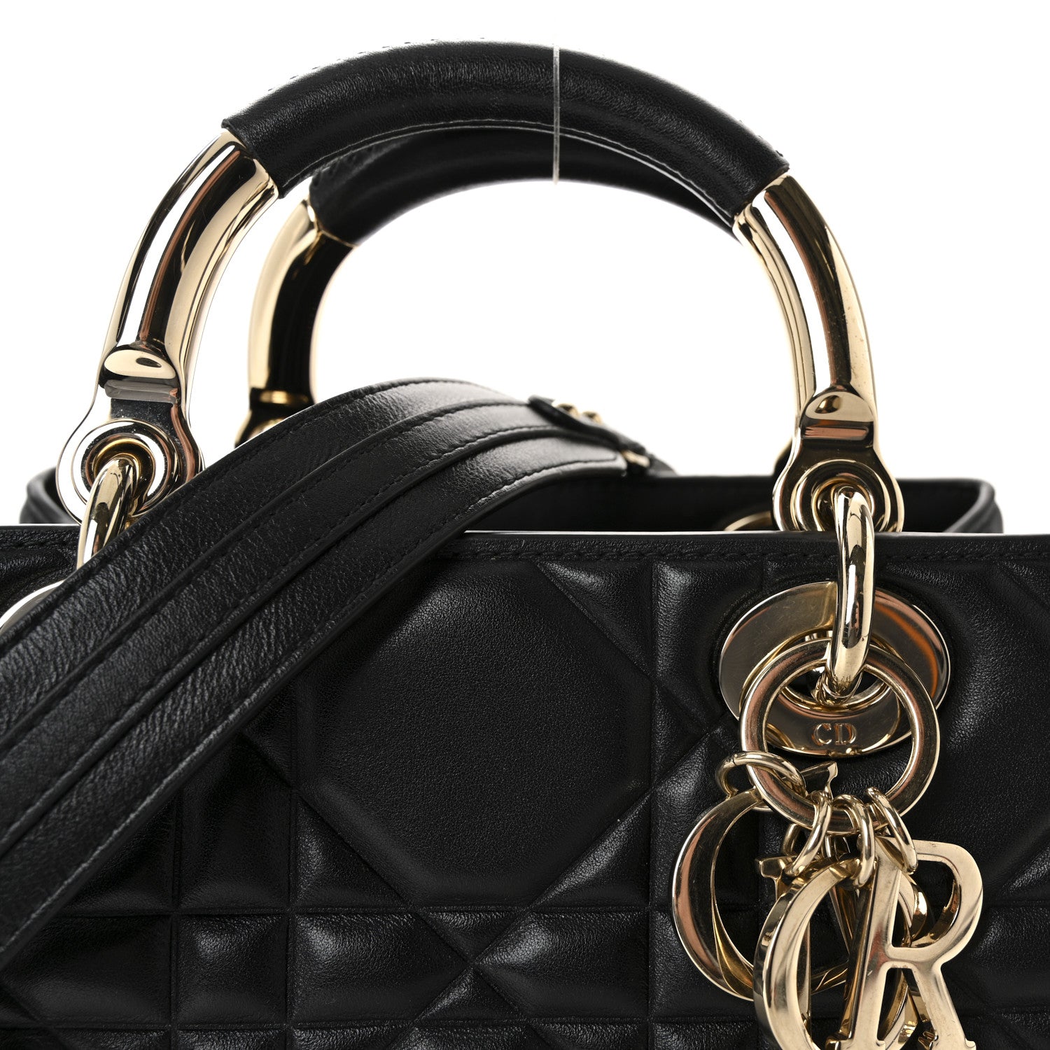 Christian Dior Calfskin Cannage Small The Lady 95.22 Black 7 of 9