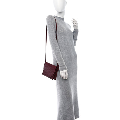 Bottega Veneta Nappa Intrecciato Flap Bag Burgundy 2 of 8