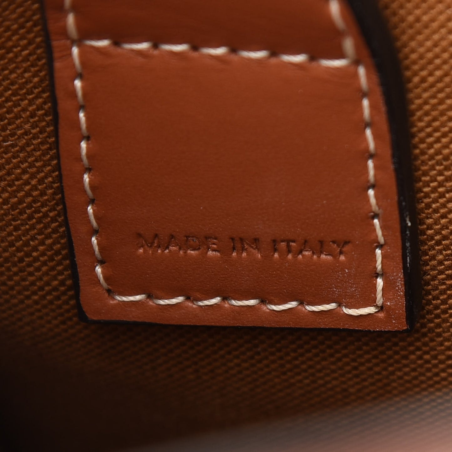 Triomphe Canvas Calfskin Mini Vertical Cabas Tan